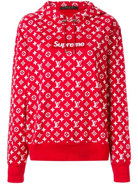 supreme louis vuitton hoodie grey|louis vuitton supreme red hoodie.